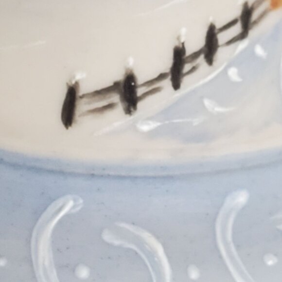 2 Vtg Signed Hand Painted BELLs Miniature Art. Porcelain Bisque. Country Cottage - Picture 13 of 14